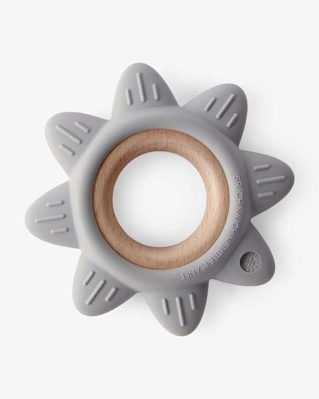Product image 2 of Little Planet Silicone &  Wood Teether - Grey