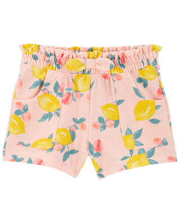Baby Lemon Print Pull-On Shorts