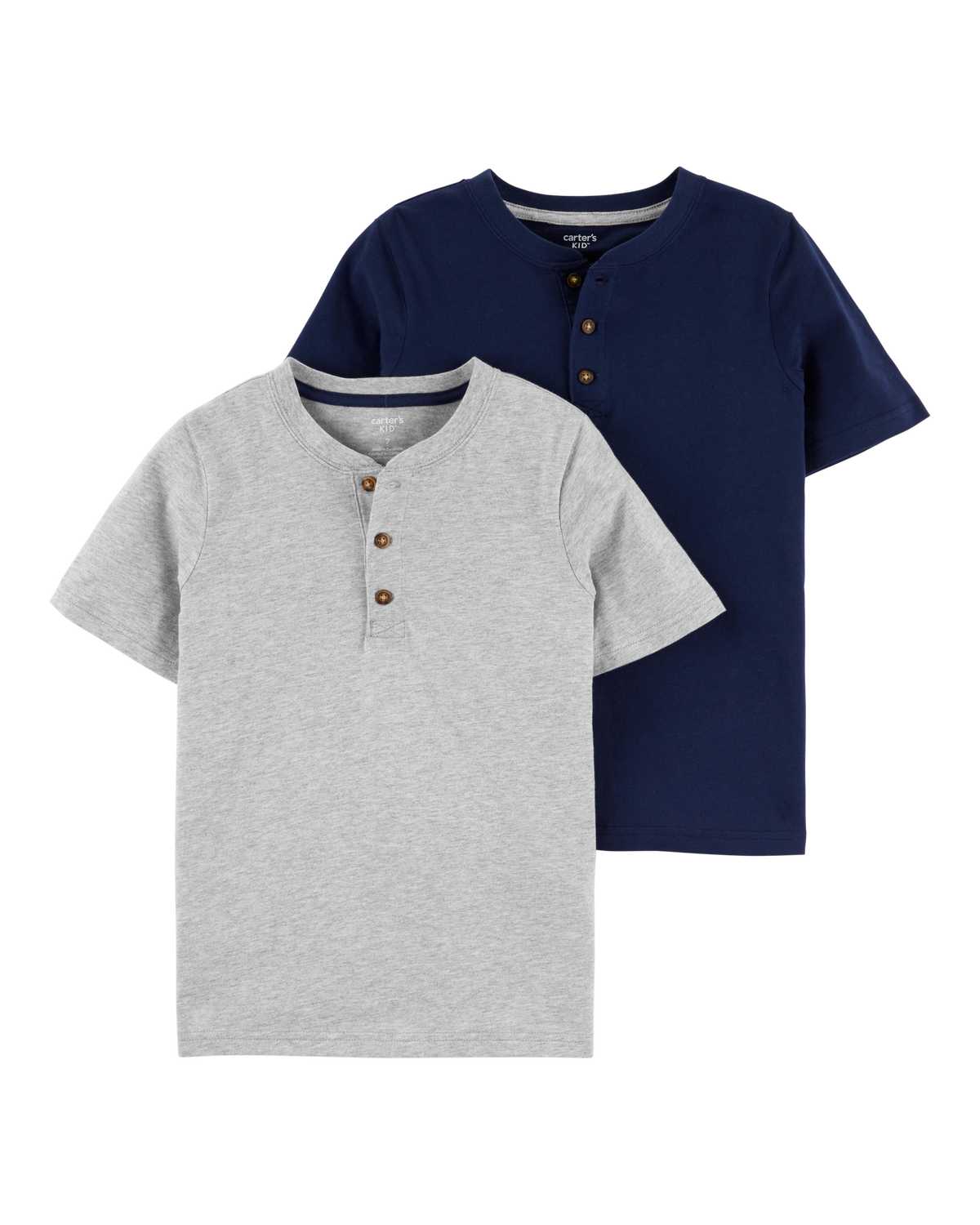 【2plan】Cooper Two Pocket Half Henley Neck Tee Kid 2-Pack Henley Tees - Carter's | Carter's