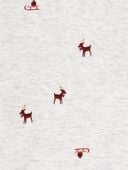 Grey/Red - Baby 2-Piece Reindeer Bodysuit & Suspender Pant Set, Selected