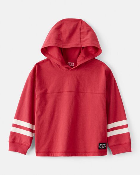 toddler boy hooded top - red
