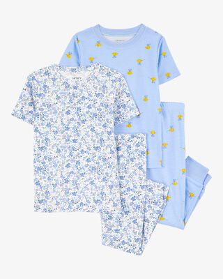 Product image 1 of Toddler 4-Piece Floral Cotton Pajamas