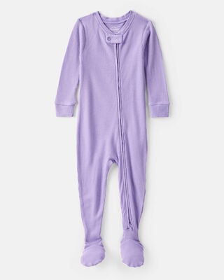 Baby Floral Zip-Up PurelySoft 1-Piece Pajamas