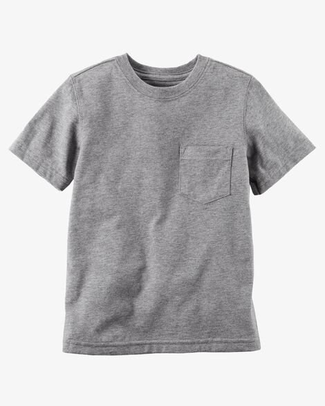  Product image 1 of Kid Solid Short-Sleeve Pocket Tee - Grey