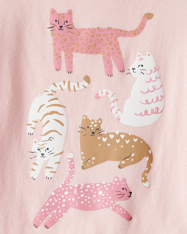 Product image 2 of Toddler Girl Cat Short-Sleeve Graphic Tee - Pink