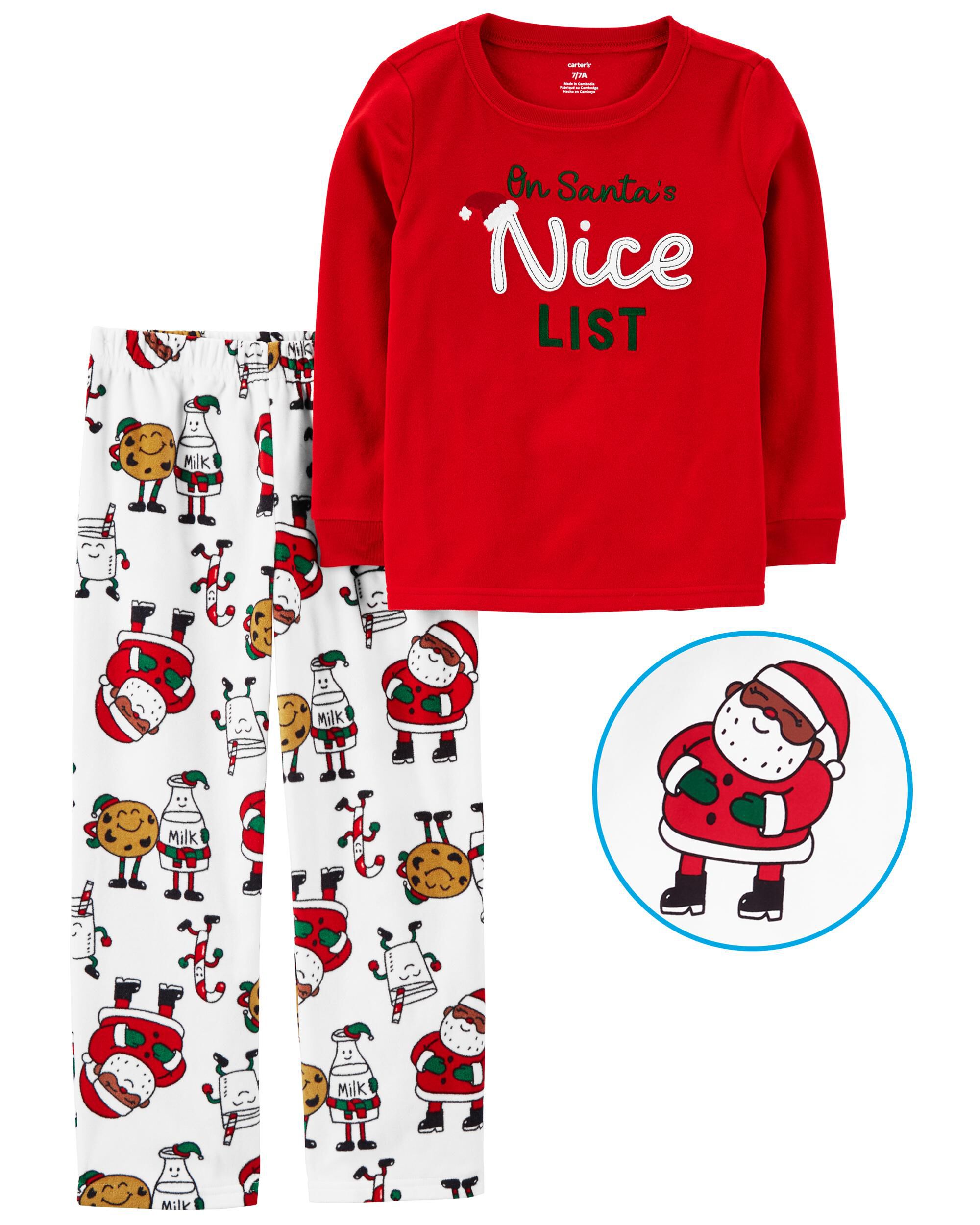 Kid 2 Piece Santa Cookies Fleece Pajamas Carter s Carter s