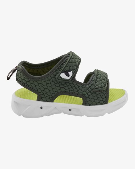 Product image 3 of Toddler Rugged Light Up Sandals - Green