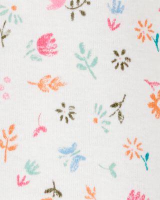 Product image 2 of Baby Floral Print Snug Fit Cotton Footless 1-Piece Pajamas