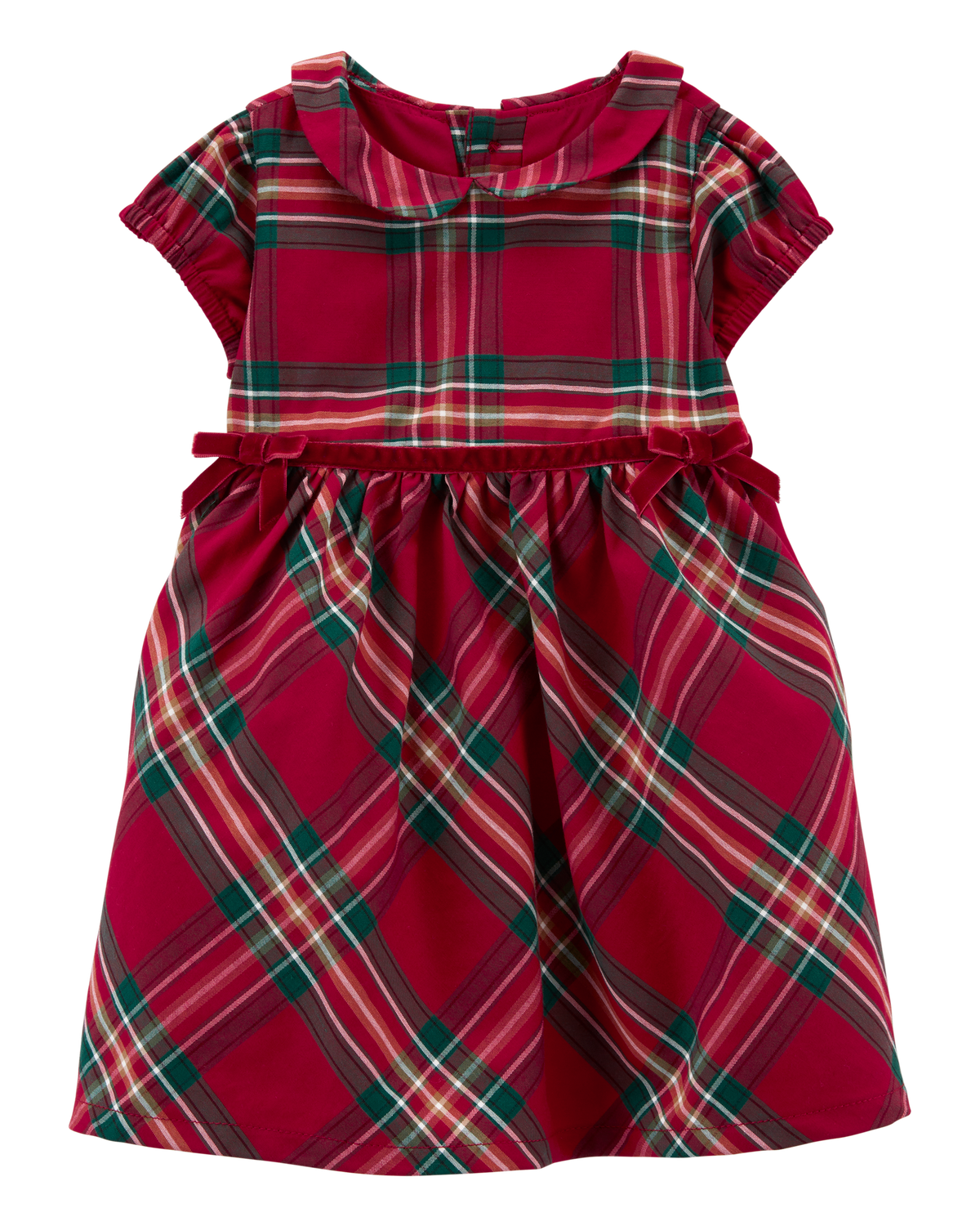 Plaid christmas dress baby top