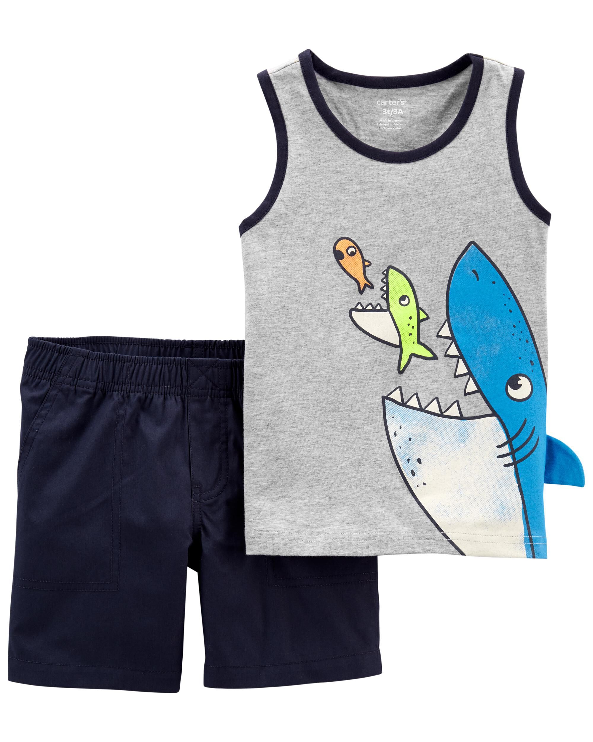 *CLEARANCE* 2-Piece Shark Tank & Short Set