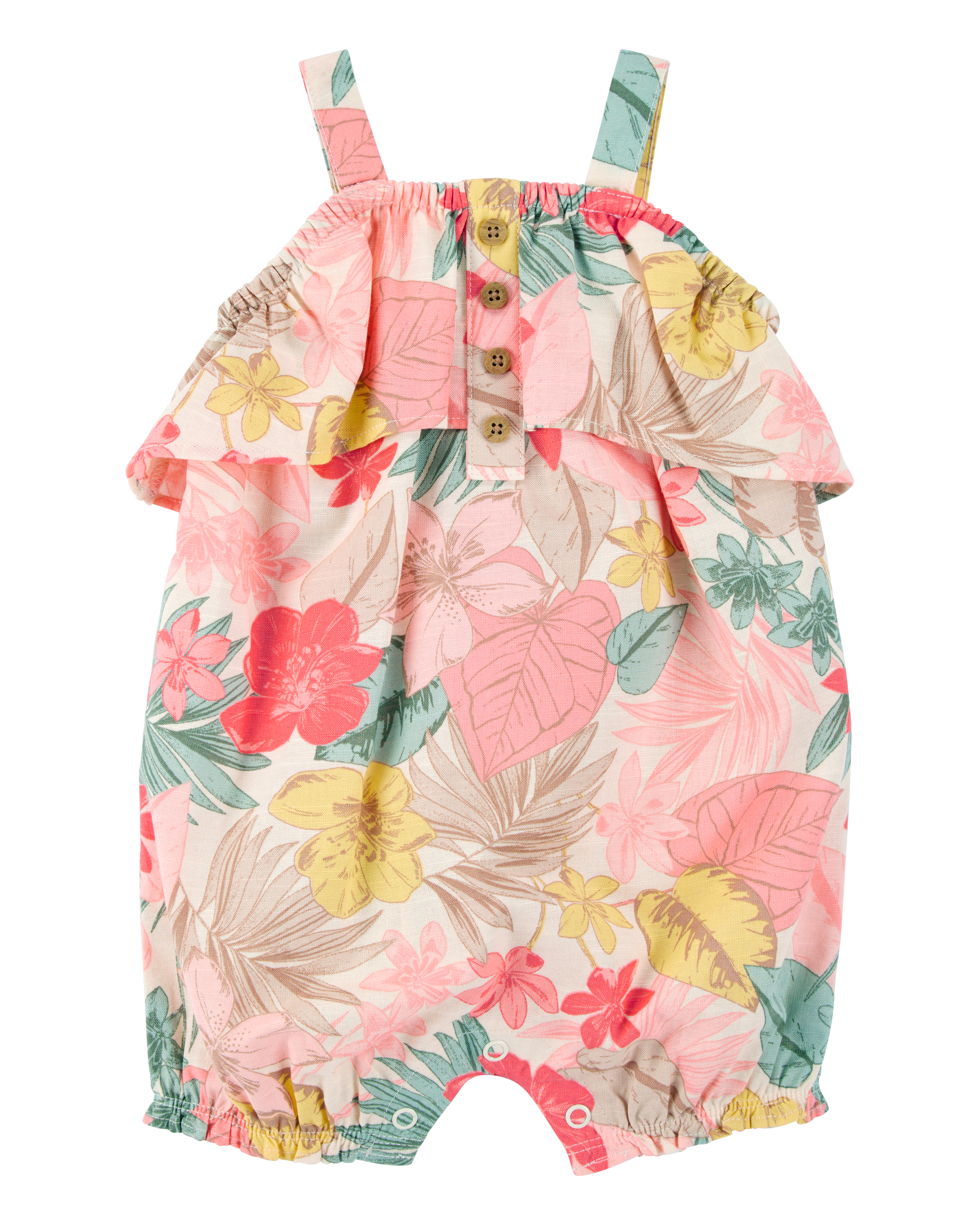 Baby Girl 1-Piece Tropical Print Romper