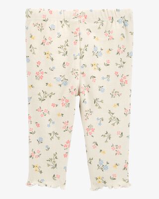Product image 2 of Baby Floral Pull-On Pants - Ivory