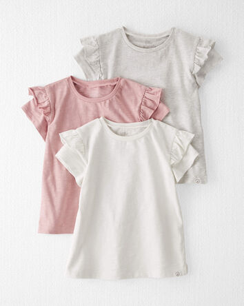Toddler 3-Pack Organic Cotton Flutter T-Shirts