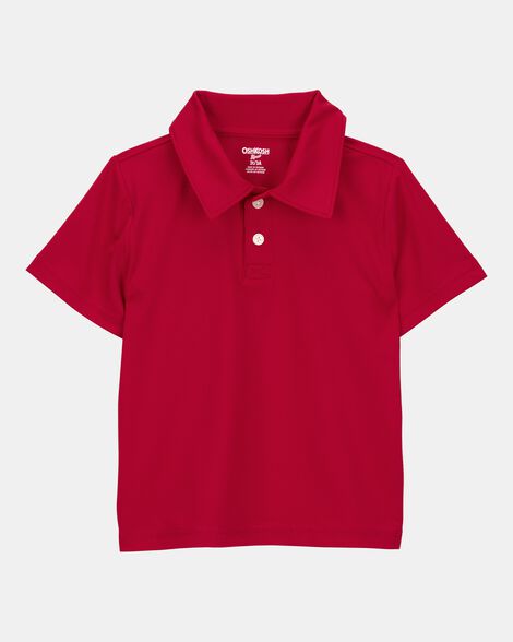 Toddler Active Uniform Polo Shirt in Moisture Wicking BeCool™ Fabric - Red