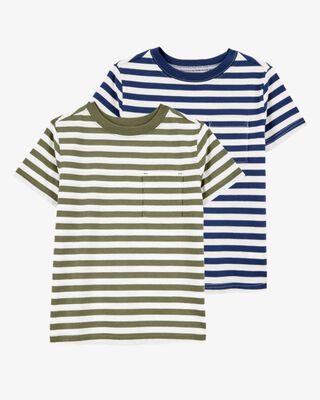 Product image 1 of Kid 2-Pack Striped Short-Sleeve Tees