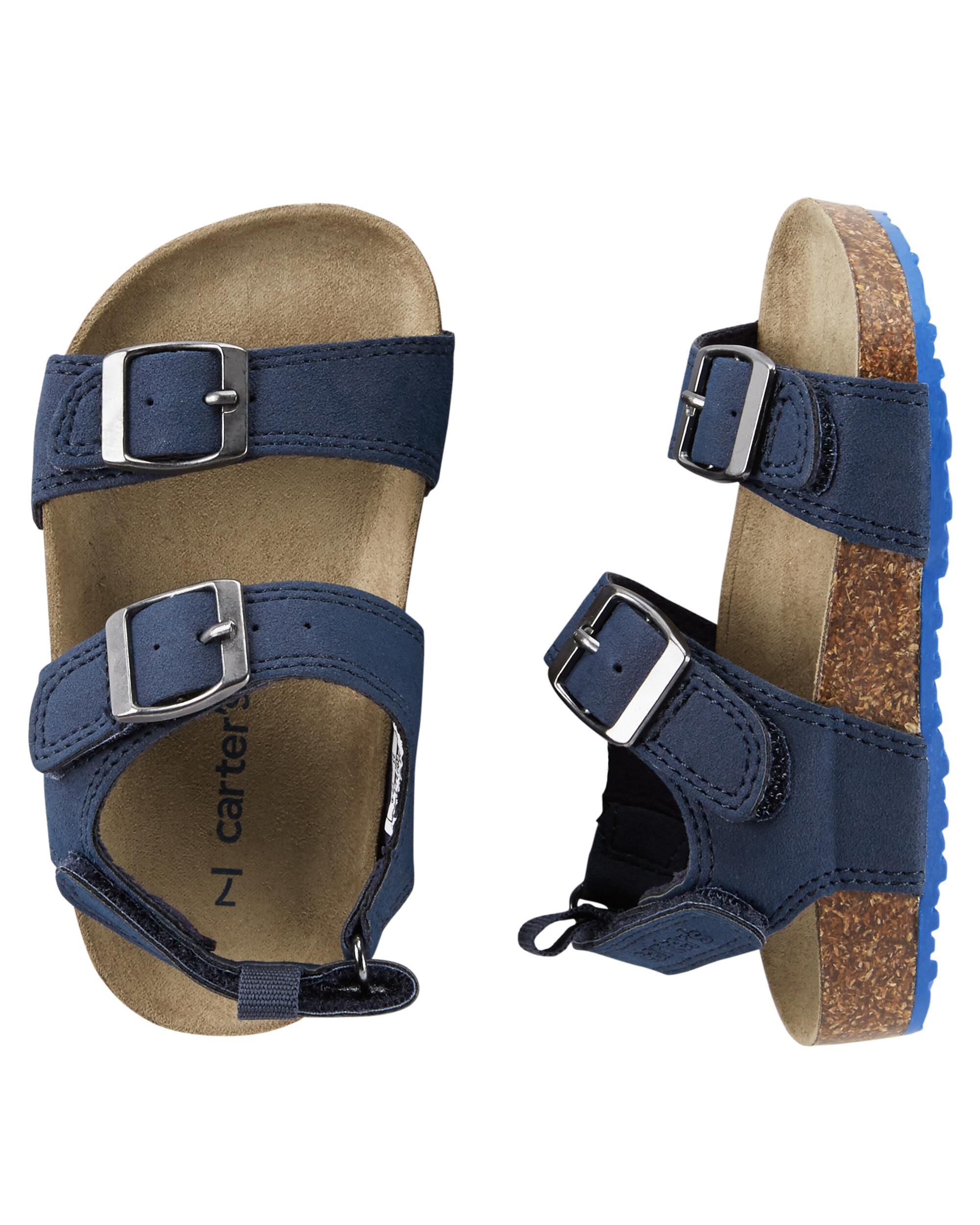 carter's buckle cork sandals