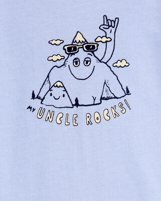 Product image 2 of Baby "Uncle Rocks" Short-Sleeve Bodysuit - Blue