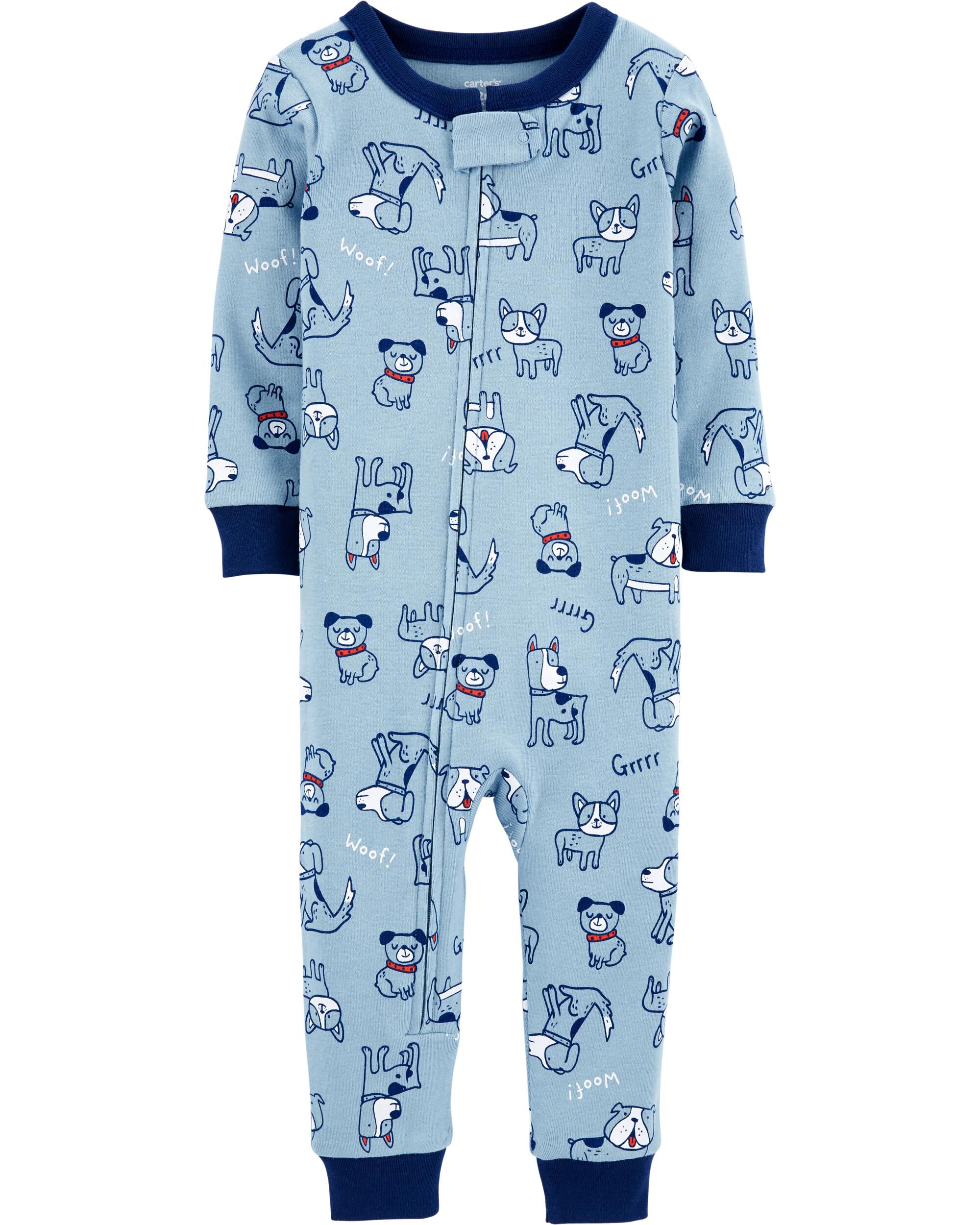 1-Piece 100% Snug Fit Cotton Footless PJs