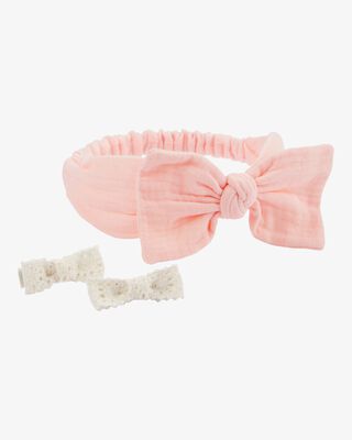 Product image 1 of Baby 3-Pack Hair Clips & Headwrap Set