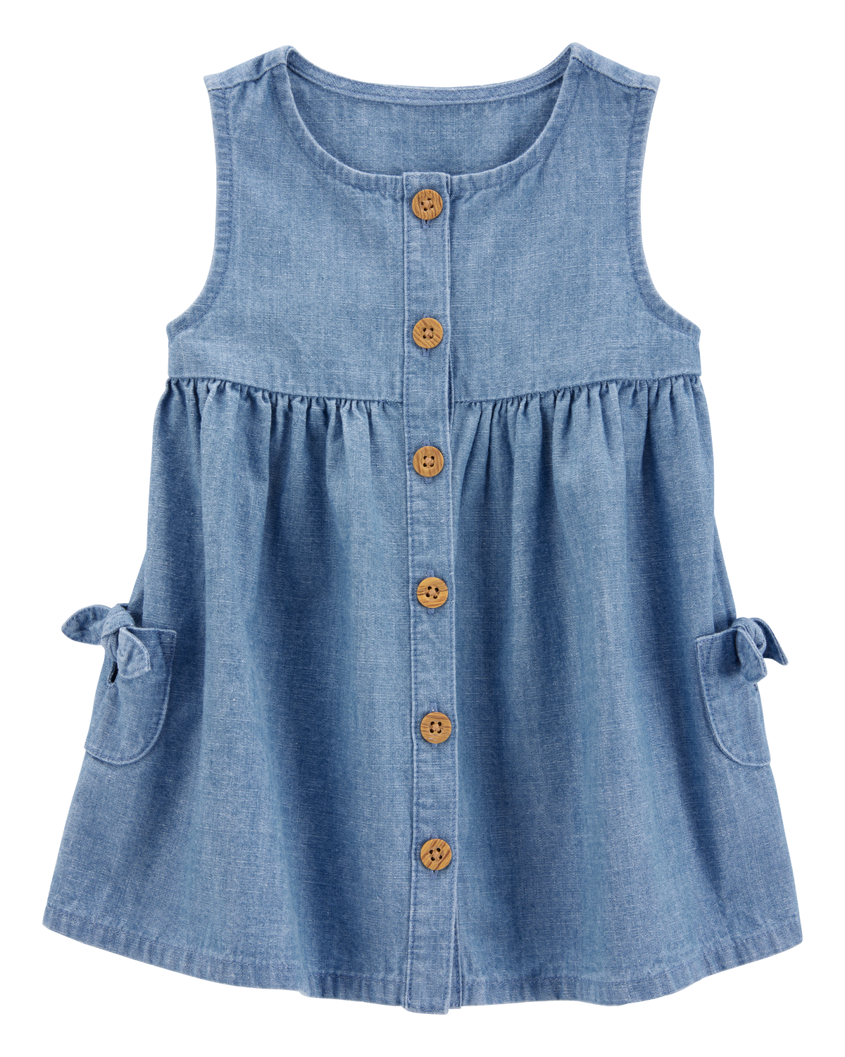 Baby Solid Cotton Dress - Blue - Carter's | Carter's
