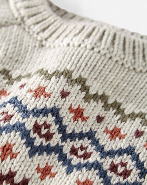  Product image 2 of Baby Organic Cotton Fair Isle Sweater