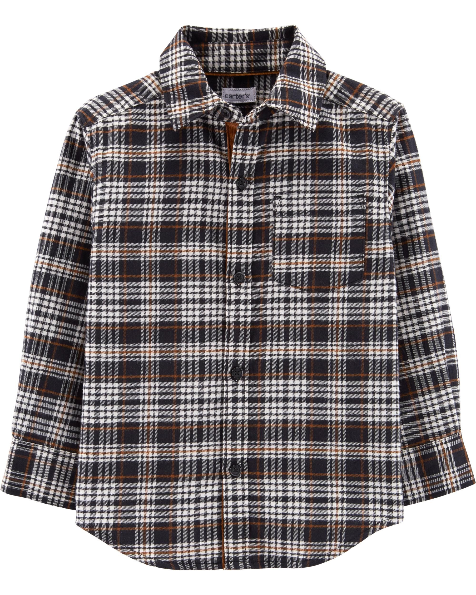 Carters Baby Boys Plaid Button-Front Shirt