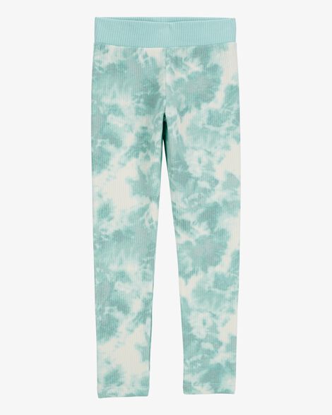  Product image 1 of Kid Tie Dye Ribbed Leggings - Blue