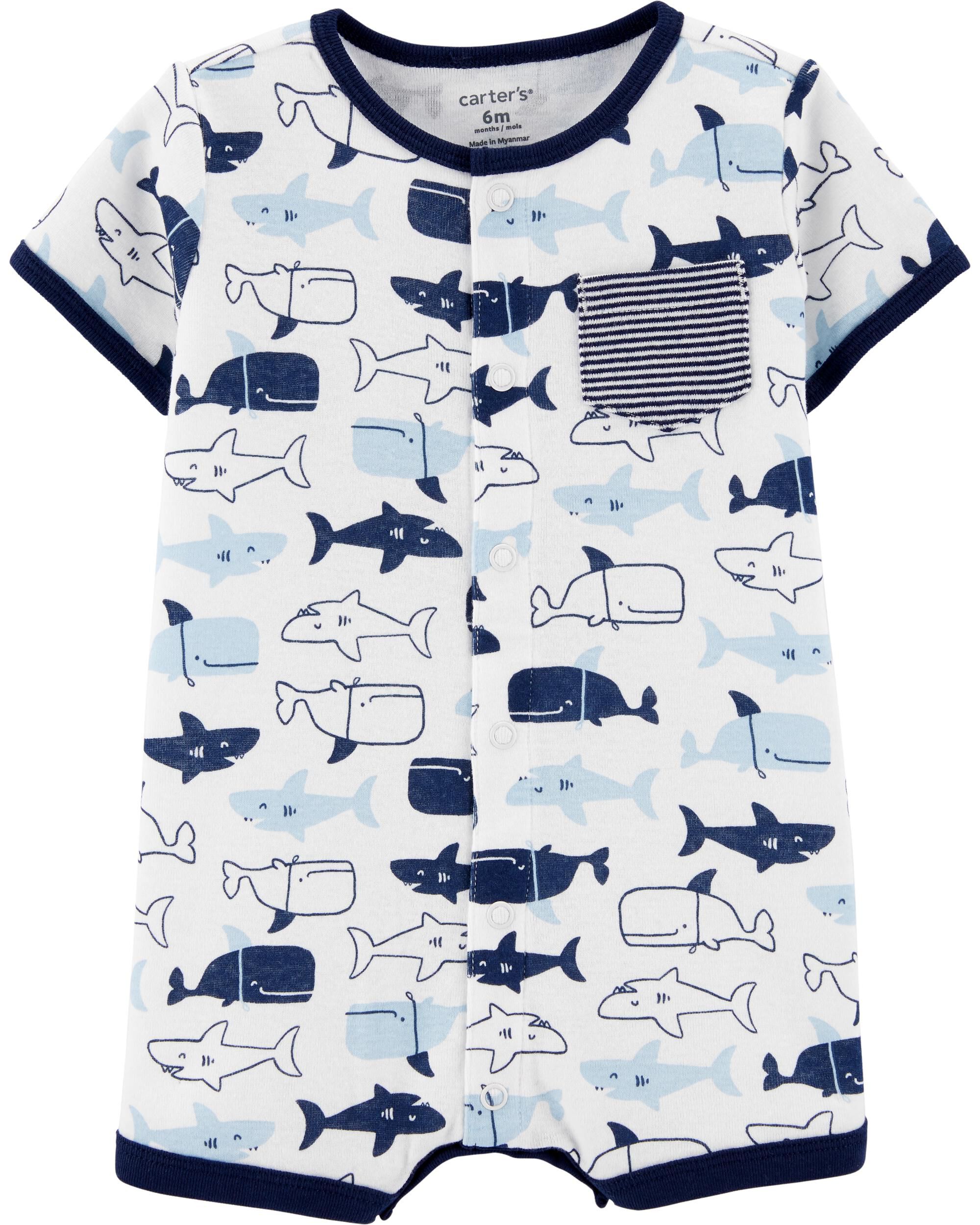 *CLEARANCE* Whale Snap-Up Romper