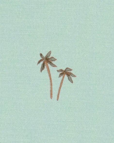  Product image 3 of Toddler Palm Tree Print PurelySoft 2-Piece Pajamas - Mint