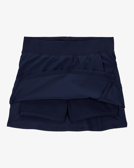 Girls Active Stretch Uniform Skort - Navy