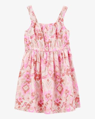 Product image 1 of Baby Floral Print Dress  - Pink