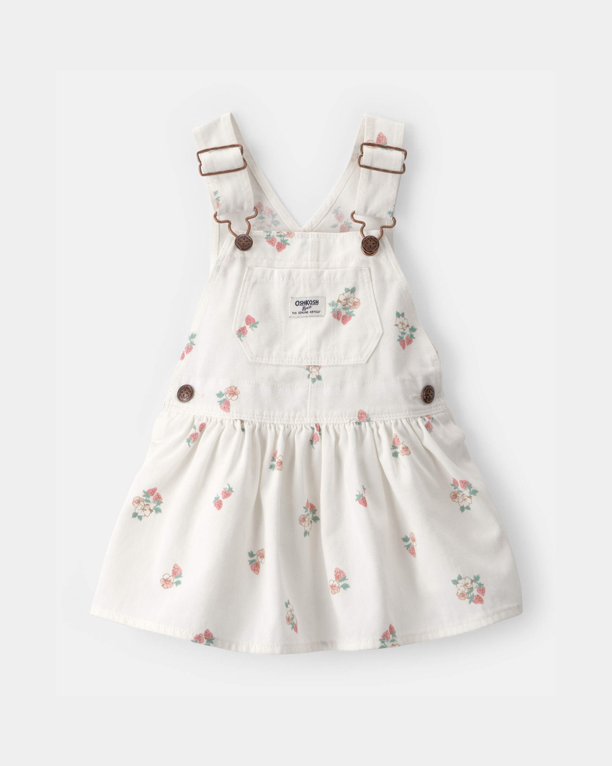 OshKosh B'gosh Baby Girl Strawberry Skirtall 12M White