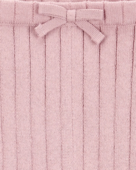 Product image 5 of Toddler Sweater Knit Pull-On Flare Pants - Pink