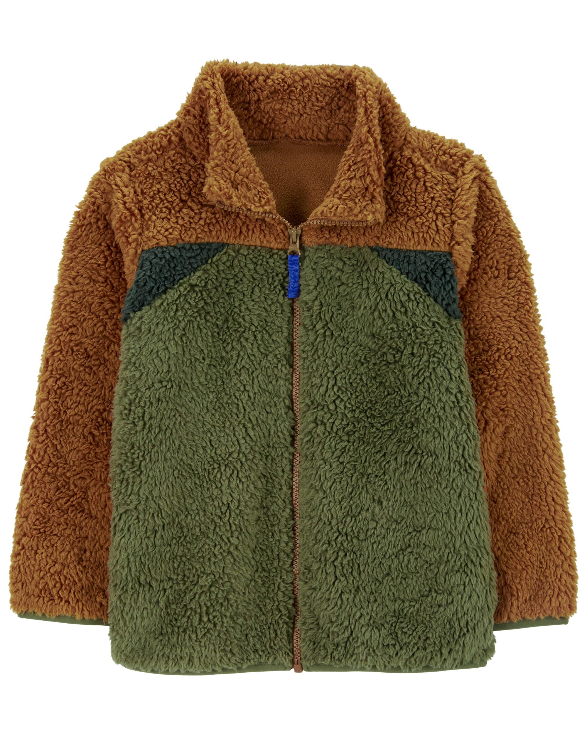 Kid Sherpa Fleece Zip Up Jacket
