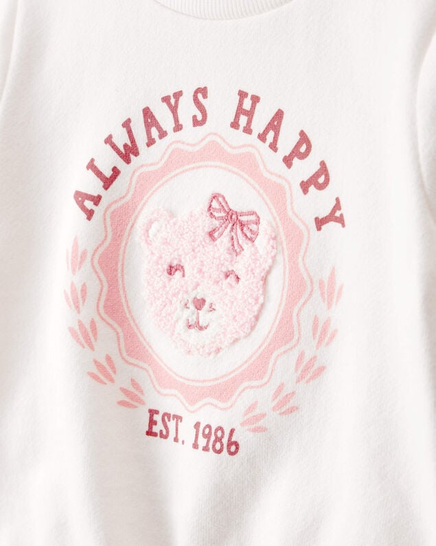 Product image 2 of Baby Girl Bear Short-Sleeve Fashion Top - White