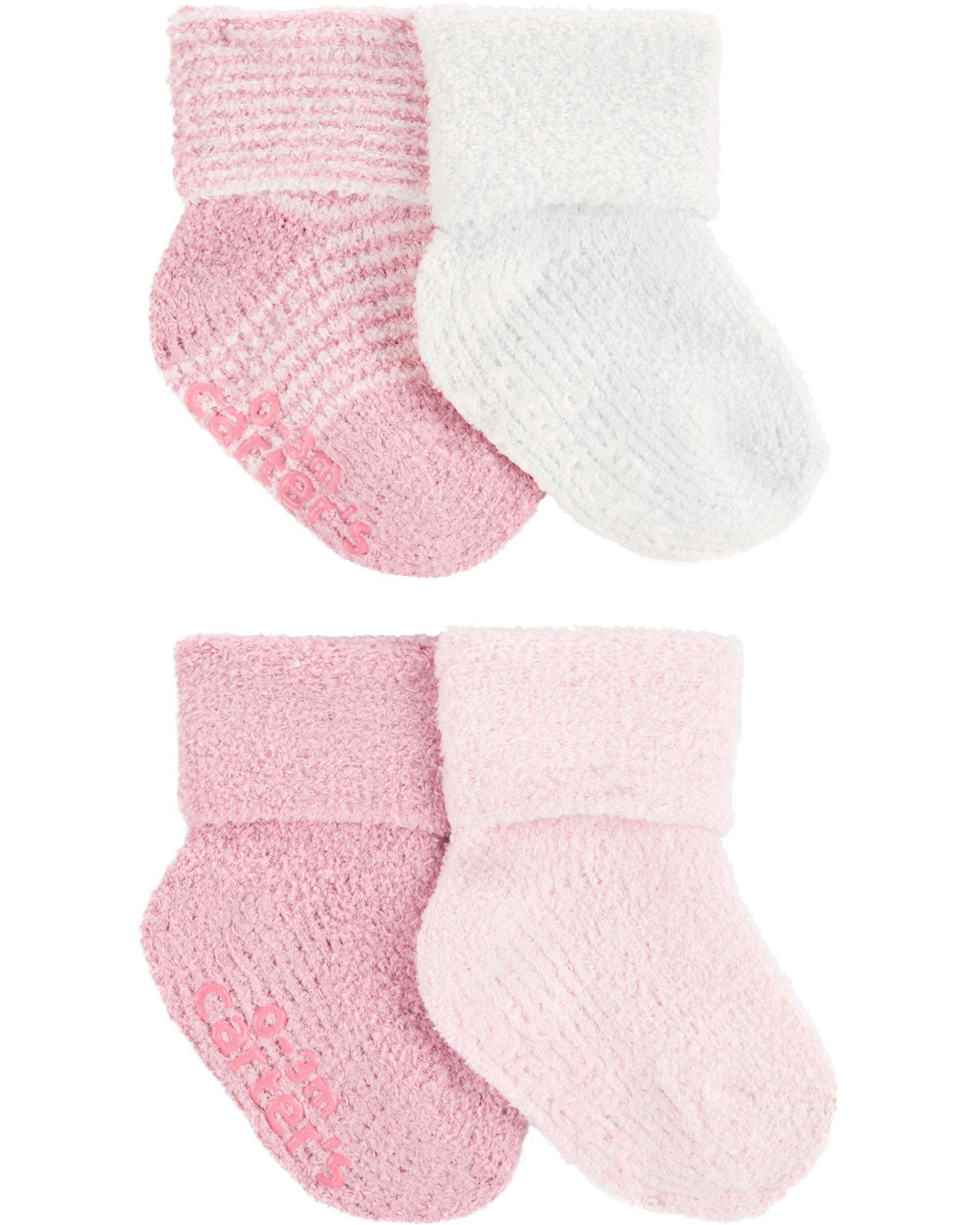 6 Pairs Carter's Infant Toddler Booties Crew Socks Multiple Styles & Sizes