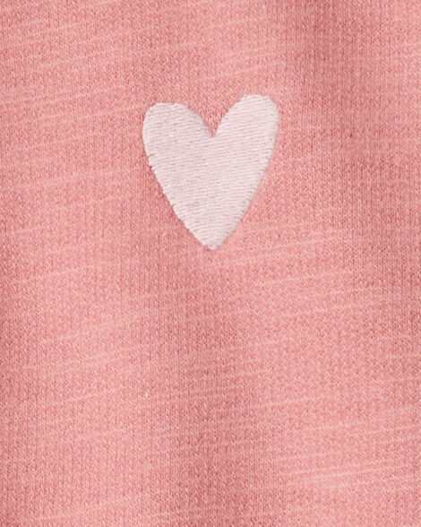  Product image 2 of Toddler Girl Heart Cotton Long-Sleeve Cardigan Sweater - Pink