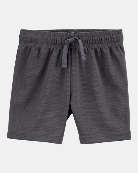 toddler boy active mesh shorts  - grey
