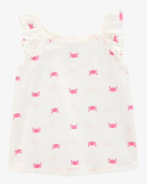  Product image 1 of Toddler Crab Flutter-Sleeve Tank - Ivory