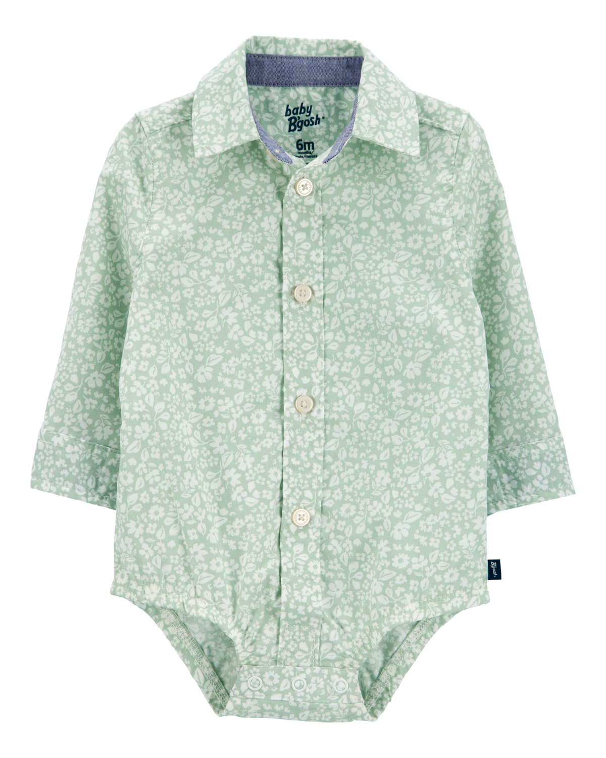 Baby Floral Button-Front Bodysuit - OshKosh | Carter's Baby Floral Button-Front Bodysuit - OshKosh | Carter's