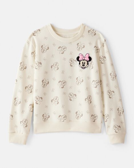 girls disney© minnie mouse pullover sweatshirt - cream