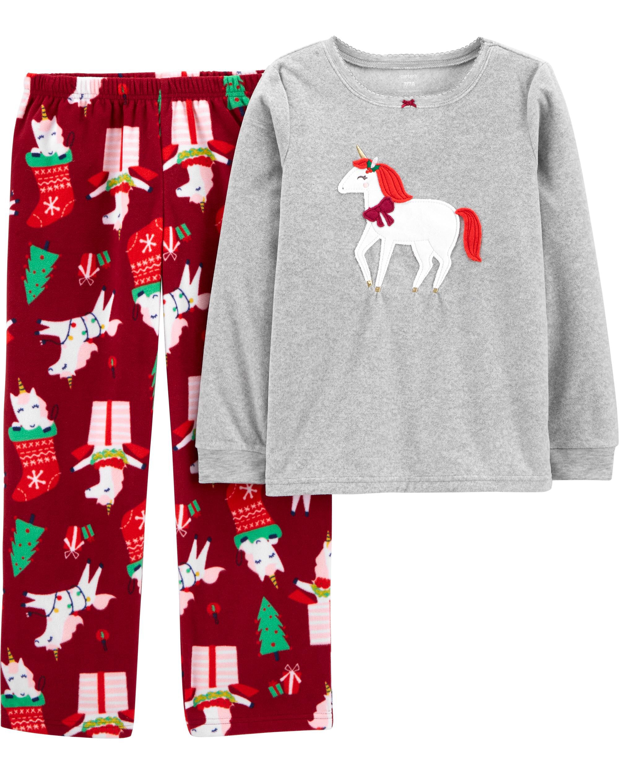 carters christmas fleece pajamas