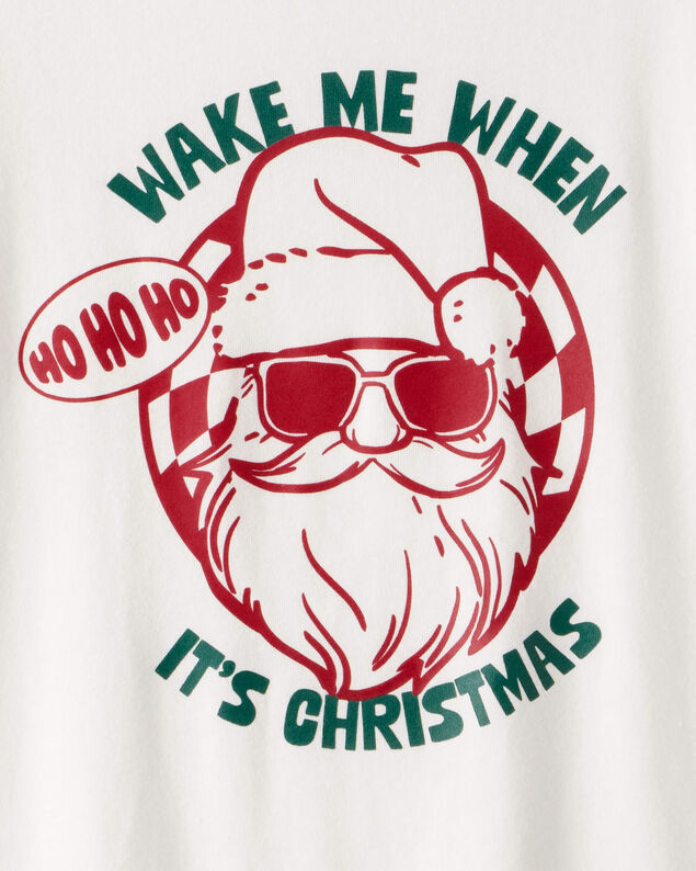Product image 2 of Boys Christmas Santa Graphic Tee - White