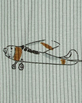 Product image 2 of Baby Airplane 2-Way Zip Sleep & Play Pajamas