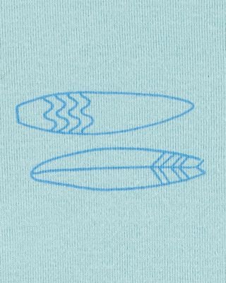 Product image 2 of Toddler 4-Piece Shark Surfboard 100% Snug Fit Cotton Pajamas - Blue