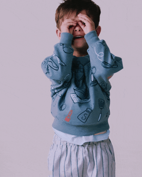 Toddler Baking Wide-Arm Pocket Sweatshirt - Blue