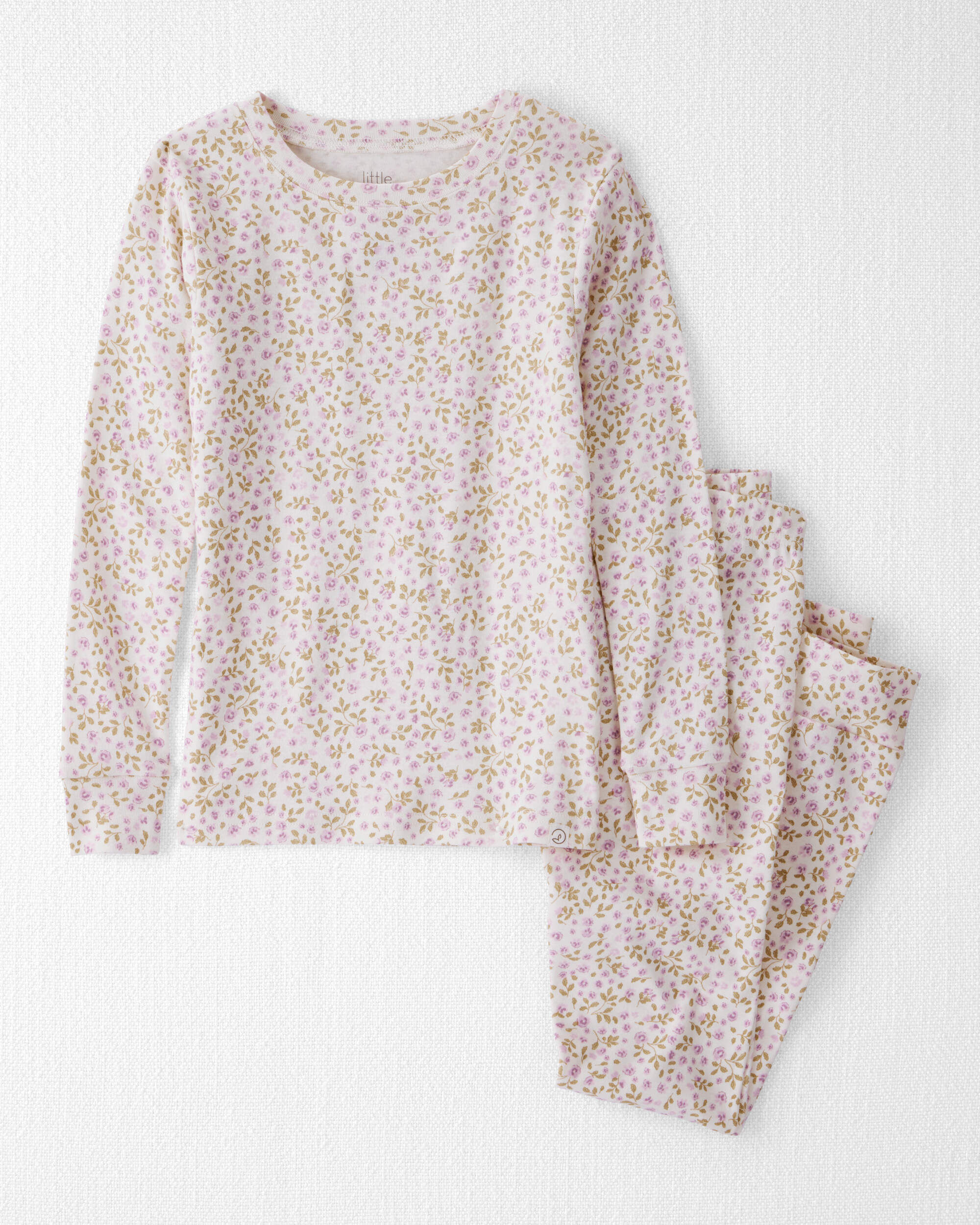 Little Planet Girls Organic Cotton Pajamas In Botanic Muse Print Kids Size 7 Botanic Muse 17$