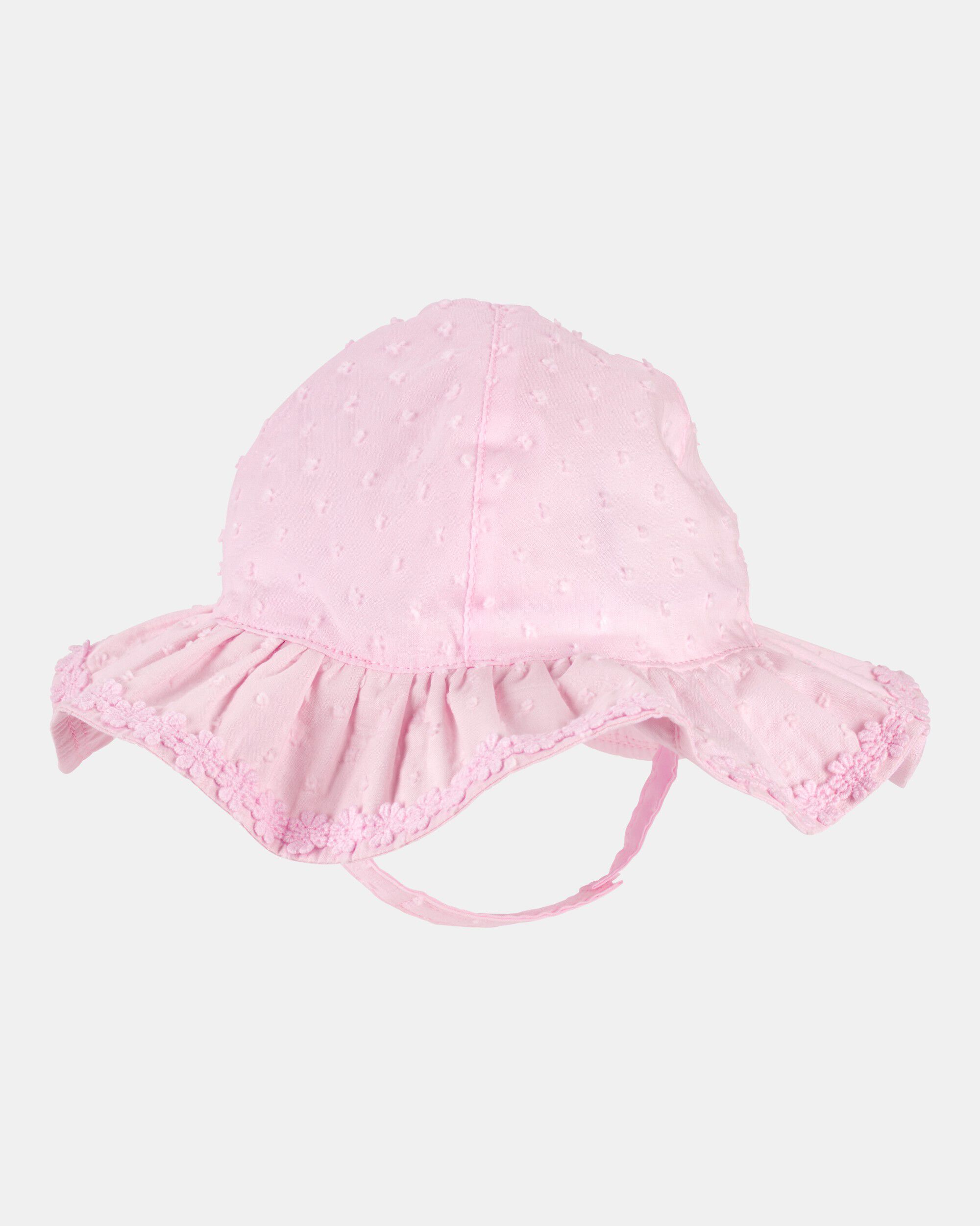 Baby Girl Floral Sun Hat - Pink
