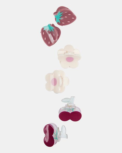 girls 6-pack fruit hair clips