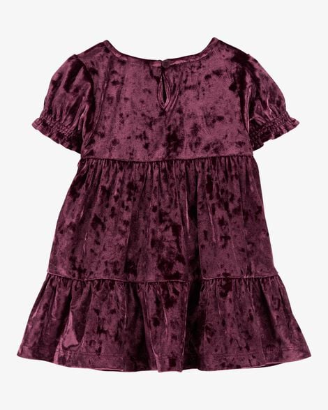 Product image 2 of Baby Velour Puff Sleeve Dress
